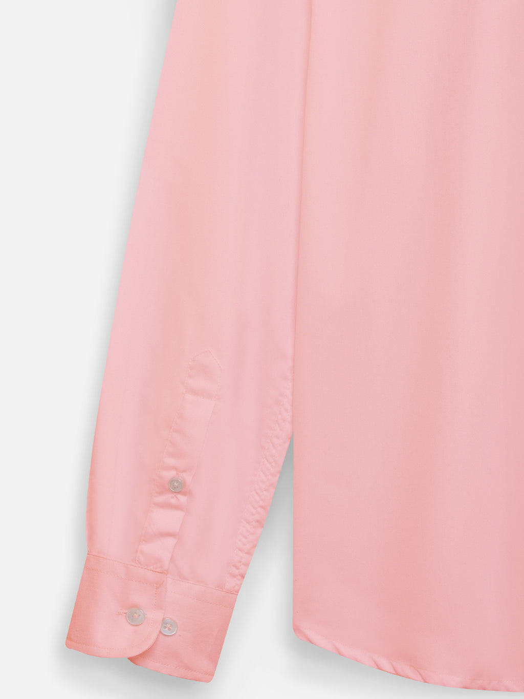 Close-up of fabric of men’s blush pink premium polyester cotton shirt by Ekrangi