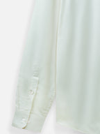 Close-up of fabric of men’s buttercream yelllow premium cotton shirt by Ekrangi