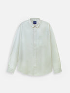 Front view of men’s buttercream yelllow premium cotton regular fit shirt by Ekrangi