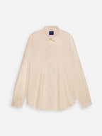 Front view of men’s dawn orange premium cotton regular fit shirt by Ekrangi