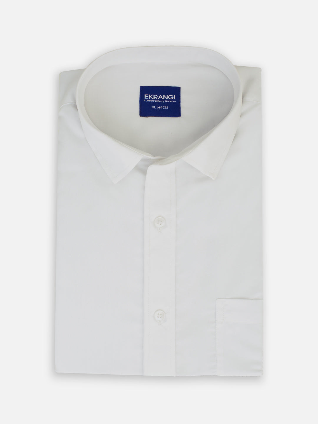 Folded men’s dawn yellow premium polyester cotton regular fit shirt by Ekrangi