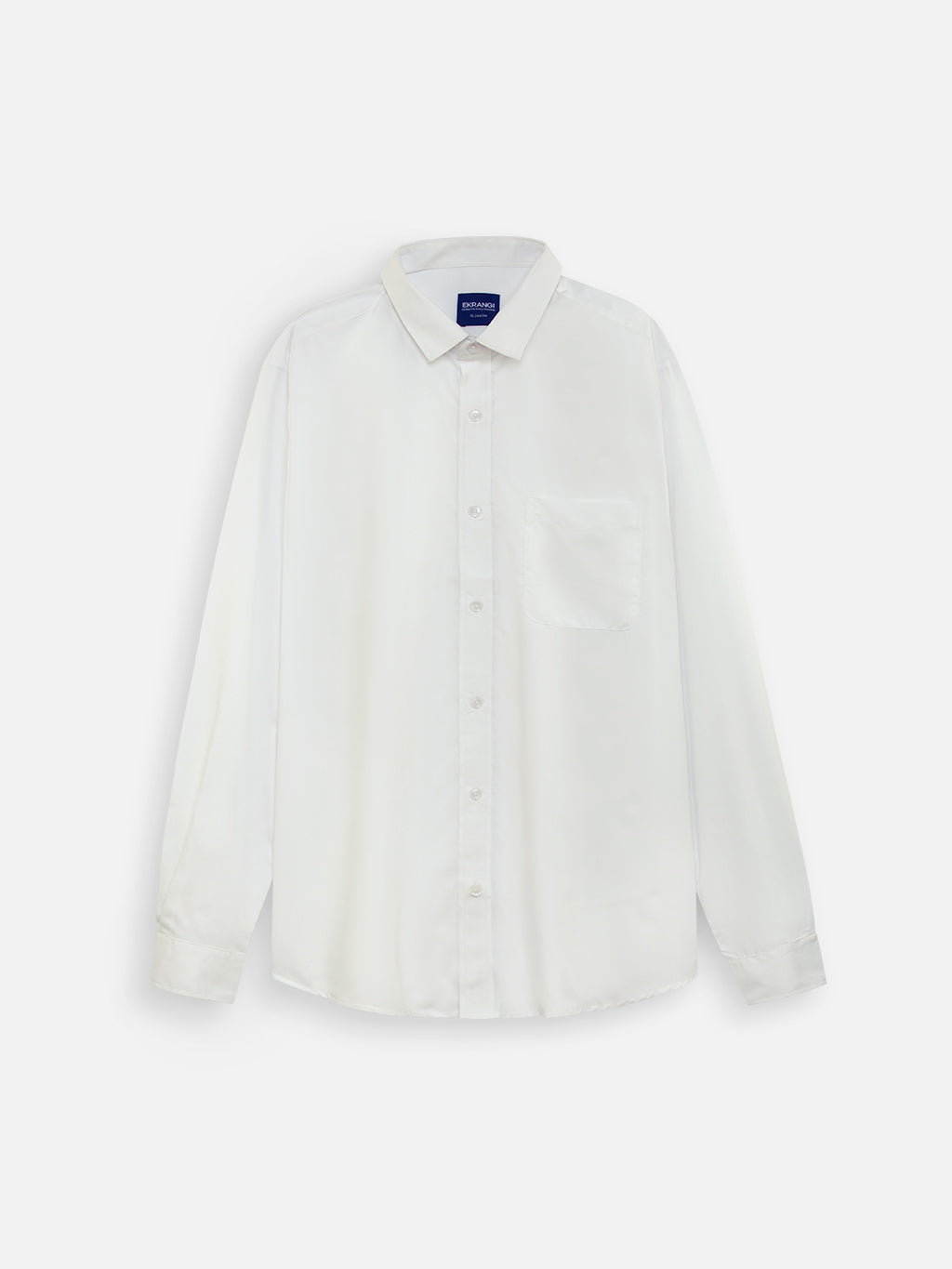 Front view of men’s dawn yellow premium polyester cotton regular fit shirt by Ekrangi