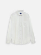 Front view of men’s dawn yellow premium polyester cotton regular fit shirt by Ekrangi
