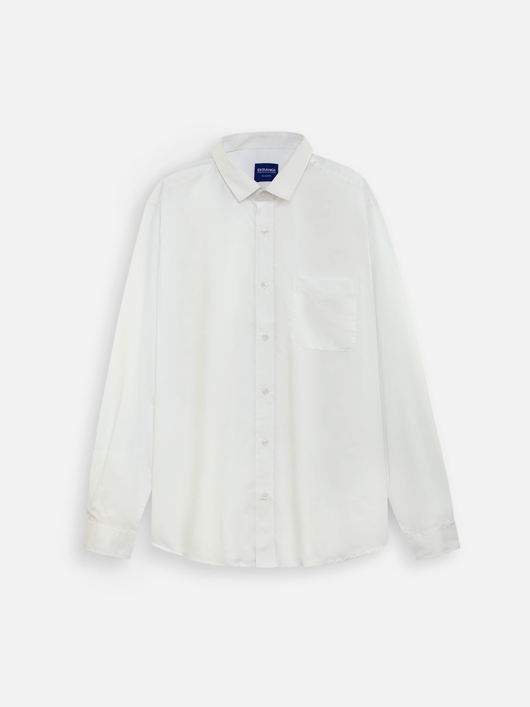 Front view of men’s dawn yellow premium polyester cotton regular fit shirt by Ekrangi