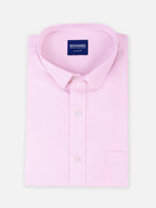 Folded men’s dusty pink premium cotton regular fit shirt by Ekrangi