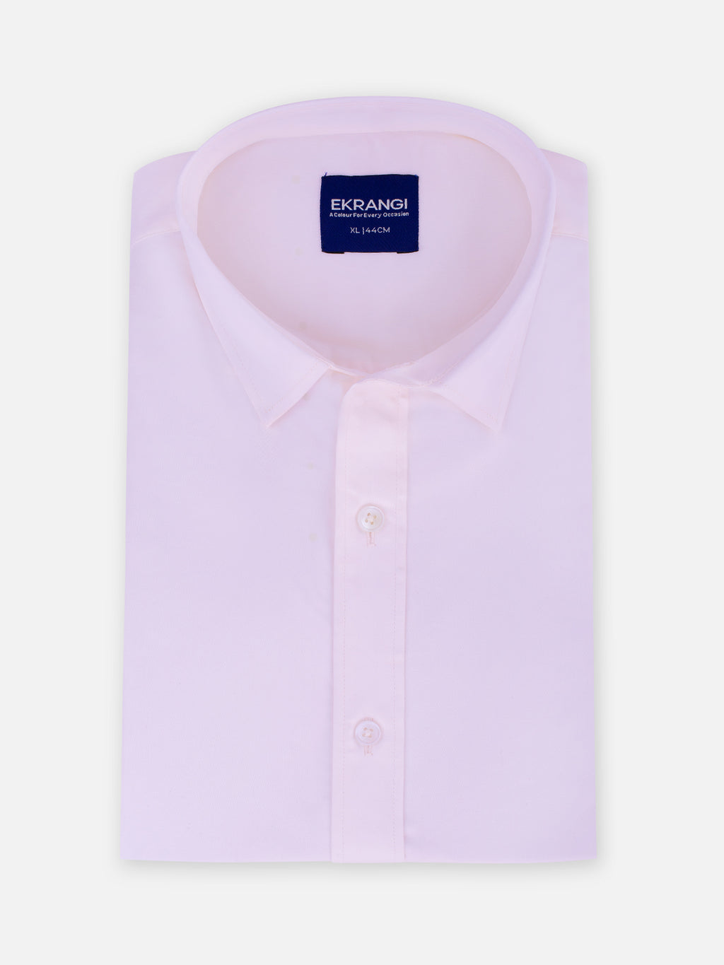 Folded men’s heirloom lavender cotton sateen regular fit shirt by Ekrangi