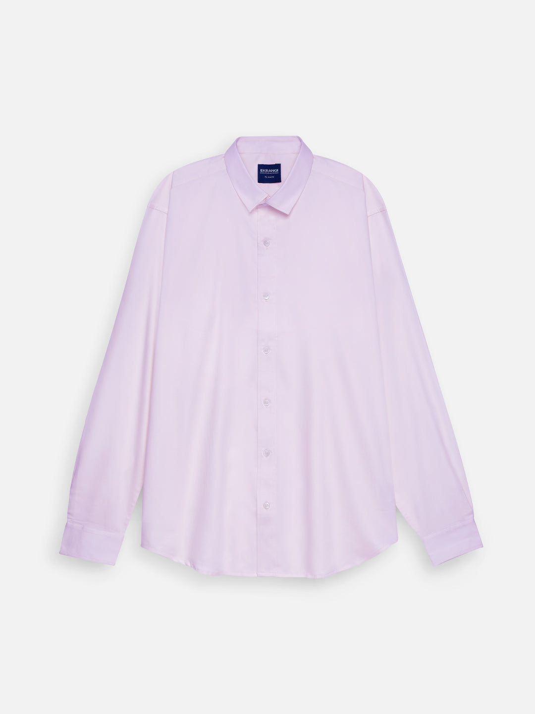 Front view of men’s heirloom lavender cotton sateen regular fit shirt by Ekrangi