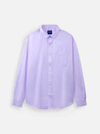 Front view of men’s lilac lavender premium cotton regular fit shirt by Ekrangi