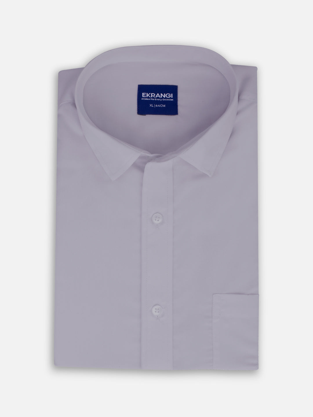 Folded men’s mauve purple premium polyester cotton regular fit shirt by Ekrangi