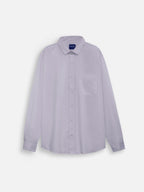 Front view of men’s mauve purple premium polyester cotton regular fit shirt by Ekrangi
