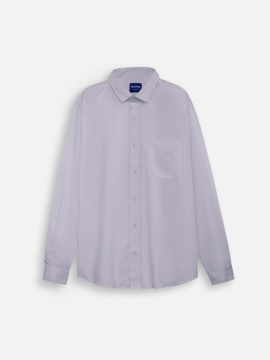 Front view of men’s mauve purple premium polyester cotton regular fit shirt by Ekrangi