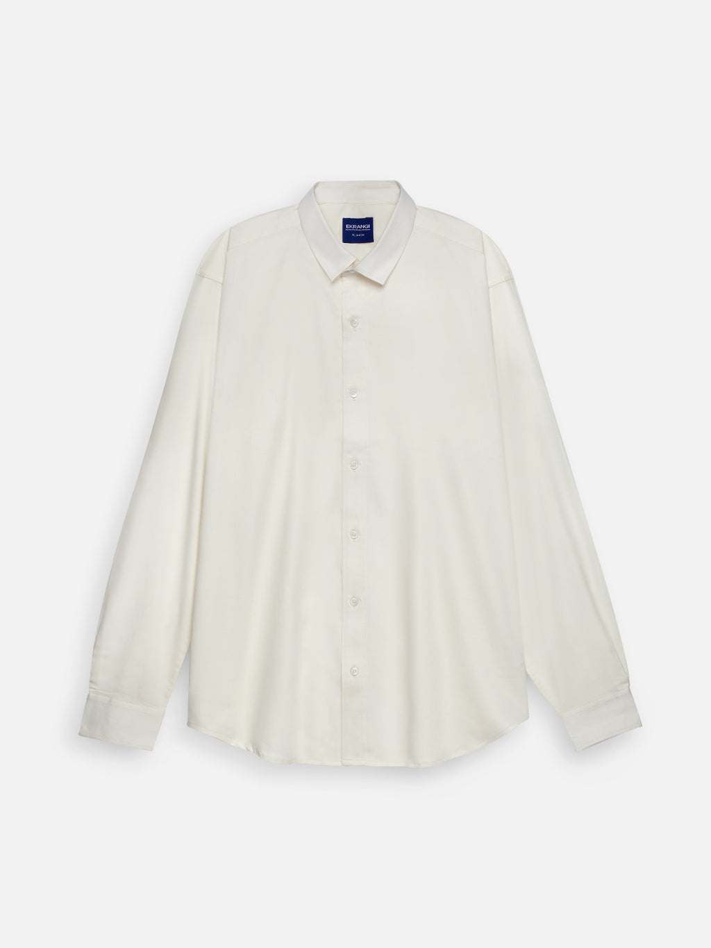 Front view of men’s metro white premium cotton regular fit shirt by Ekrangi