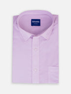 Folded men’s refined lavender premium polyester cotton regular fit shirt by Ekrangi