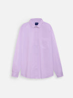 Front view of men’s refined lavender premium polyester cotton regular fit shirt by Ekrangi