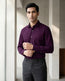 Lifestyle image of man wearing regal purple premium polyester cotton regular fit shirt by Ekrangi