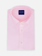 Folded men’s rose quartz pink cotton sateen regular fit shirt by Ekrangi