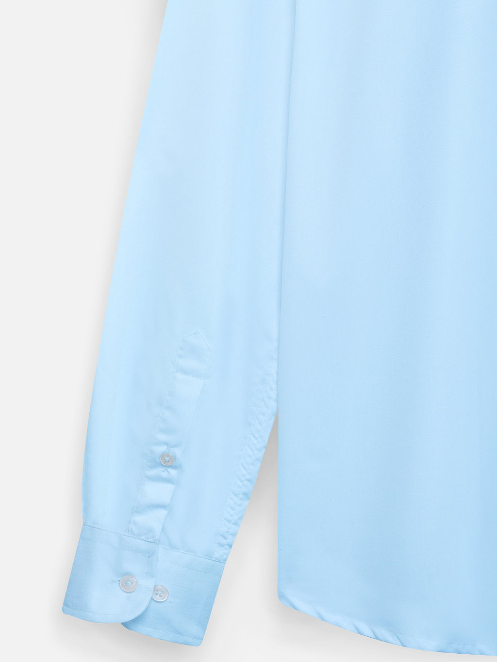 Close-up of fabric of men’s serene blue premium polyester cotton shirt by Ekrangi