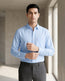 Lifestyle image of man wearing tranquil blue premium cotton regular fit shirt by Ekrangi