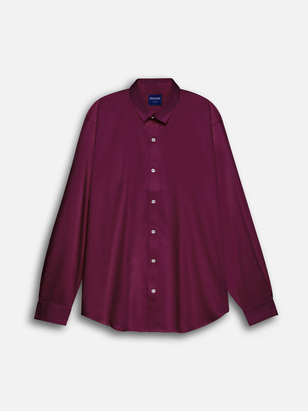 Front view of men’s velvet purple premium cotton regular fit shirt by Ekrangi